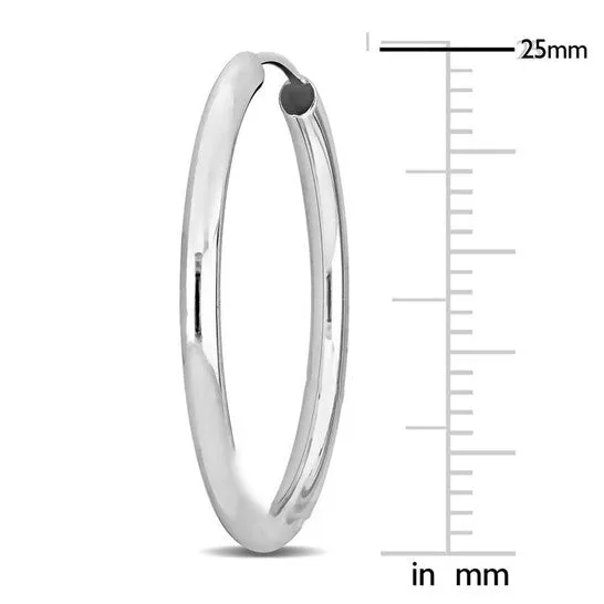 Earrings JMS always Original Amour 25mm Hoop Earrings in 14K White Gold Earrings JMS always Original Amour 25mm Hoop Earrings in 14K White Gold