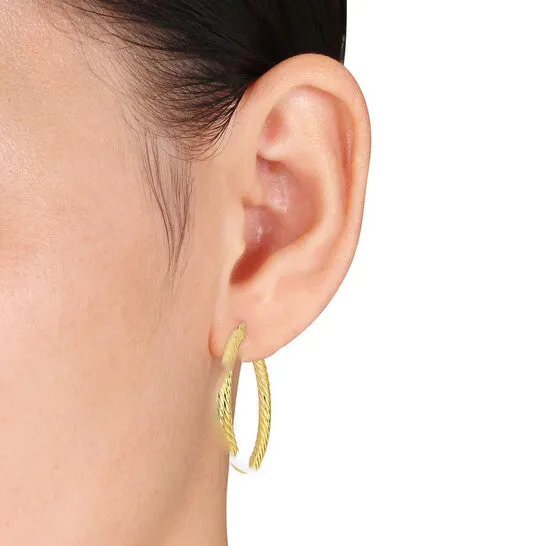 Earrings JMS always Original AMOUR 36mm Textured Twist Hoop Earrings In 14K Yellow Gold Earrings JMS always Original AMOUR 36mm Textured Twist Hoop Earrings In 14K Yellow Gold