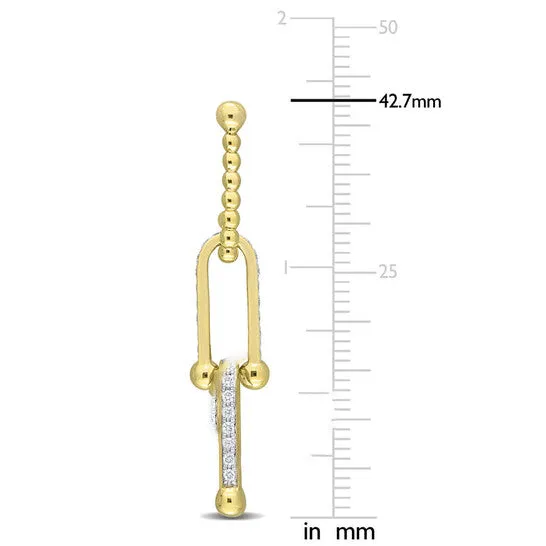 Earrings JMS always Original AMOUR 58 CT TW Diamond Link Drop Earrings In 14K Yellow Gold Earrings JMS always Original AMOUR 58 CT TW Diamond Link Drop Earrings In 14K Yellow Gold