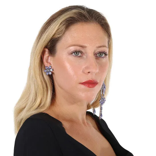 Earrings JMS always Original Burberry Asymmetrical Crystal Daisy Drop Clipon Earrings Earrings JMS always Original Burberry Asymmetrical Crystal Daisy Drop Clipon Earrings