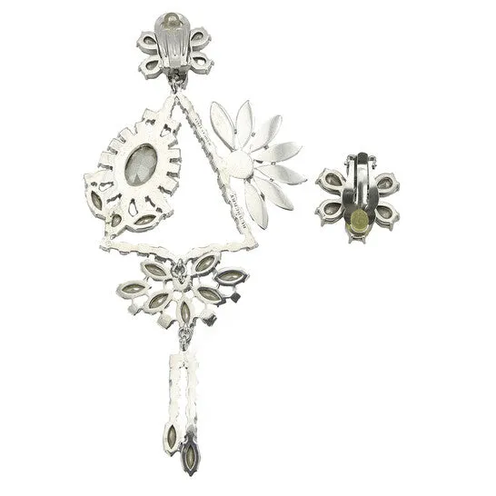 Earrings JMS always Original Burberry Asymmetrical Crystal Daisy Drop Clipon Earrings Earrings JMS always Original Burberry Asymmetrical Crystal Daisy Drop Clipon Earrings
