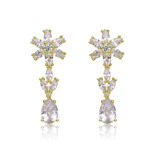 Earrings JMS always Original Megan Walford Sterling Silver Cubic Zirconia Cluster Snowflake Formal Dangle Earrings Earrings JMS always Original Megan Walford Sterling Silver Cubic Zirconia Cluster Snowflake Formal Dangle Earrings