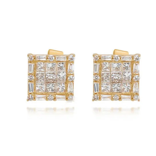 Earrings JMS always Original Tresorra 14K Yellow Gold Diamond Stud Earrings Earrings JMS always Original Tresorra 14K Yellow Gold Diamond Stud Earrings