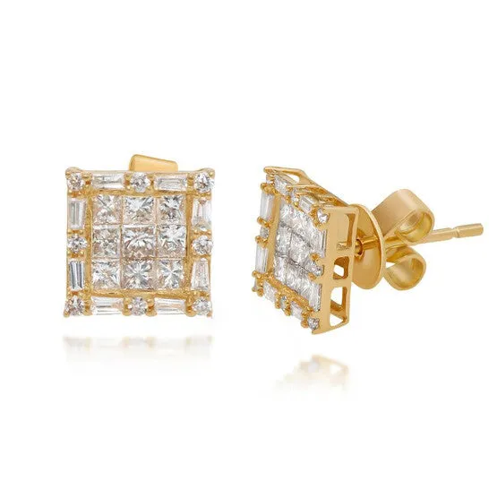 Earrings JMS always Original Tresorra 14K Yellow Gold Diamond Stud Earrings Earrings JMS always Original Tresorra 14K Yellow Gold Diamond Stud Earrings