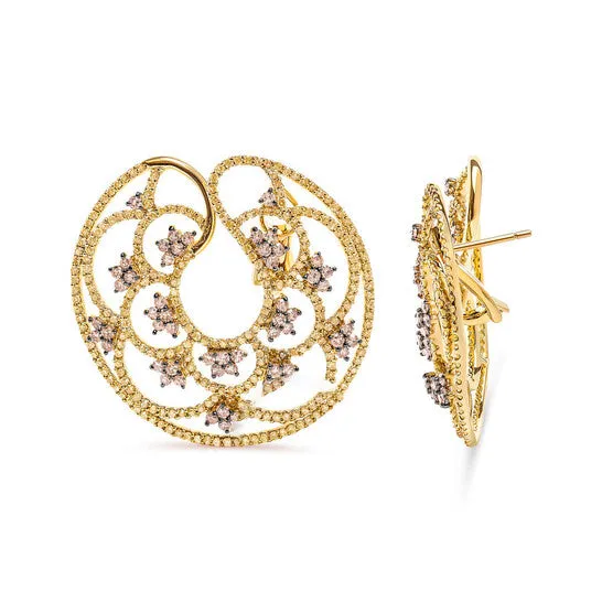 Earrings Original Haus of Brilliance 14K Yellow Gold 4 78 Cttw Fancy Colored Diamond Sun and Stars Open Hoop Earrings Fancy Color I1I2 Clarity JMS always Earrings Original Haus of Brilliance 14K Yellow Gold 4 78 Cttw Fancy Colored Diamond Sun and Stars Open Hoop Earrings Fancy Color I1I2 Clarity JMS always