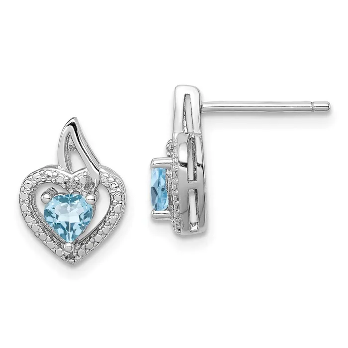Earrings Sterling Silver Rhodiumplated Blue Topaz and Diamond Earrings Goldia Earrings Sterling Silver Rhodiumplated Blue Topaz and Diamond Earrings Goldia
