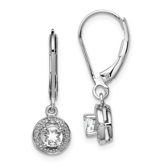 Earrings Sterling Silver Rhodiumplated Diamond u0026 White Topaz Earrings Goldia Earrings Sterling Silver Rhodiumplated Diamond u0026 White Topaz Earrings Goldia