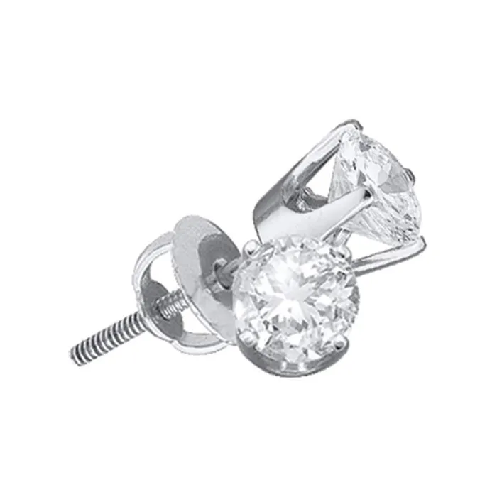 gndatlanta Earrings 14k White Gold Round Diamond Fine Solitaire Earrings 15 Cttw Certified gndatlanta Earrings 14k White Gold Round Diamond Fine Solitaire Earrings 15 Cttw Certified