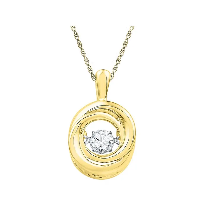gndatlanta Necklaces 10k Yellow Gold Round Diamond Twinkle Moving Solitaire Pendant 14 Cttw gndatlanta Necklaces 10k Yellow Gold Round Diamond Twinkle Moving Solitaire Pendant 14 Cttw