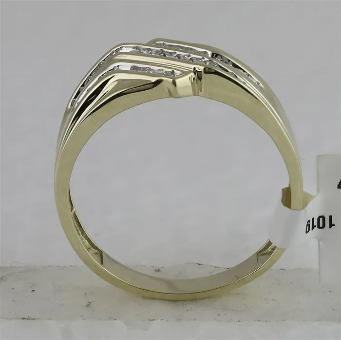 gndatlanta Rings 10k Yellow Gold Round Diamond Triple Row Band Ring 14 Cttw