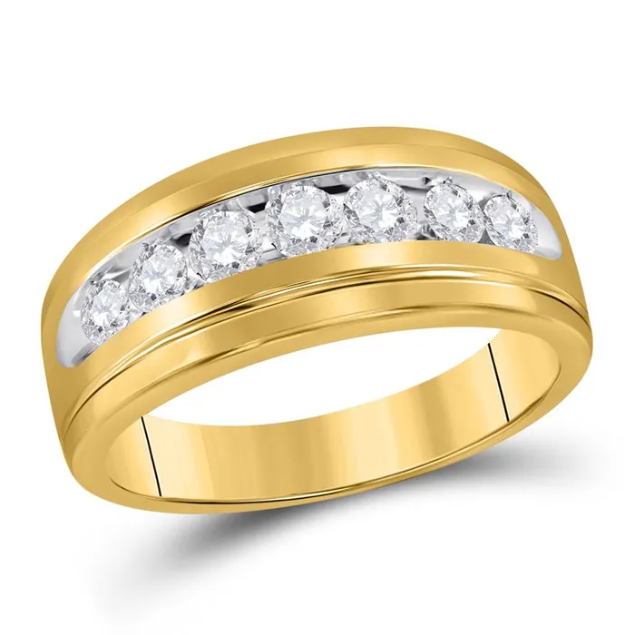 gndatlanta Rings 10k Yellow Gold Round Diamond Wedding ChannelSet Band Ring 34 Cttw gndatlanta Rings 10k Yellow Gold Round Diamond Wedding ChannelSet Band Ring 34 Cttw