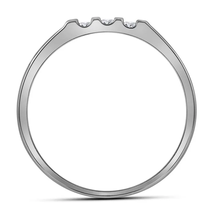 gndatlanta Rings 14k White Gold Round Diamond Triple Row Wedding Band Ring 14 Cttw gndatlanta Rings 14k White Gold Round Diamond Triple Row Wedding Band Ring 14 Cttw