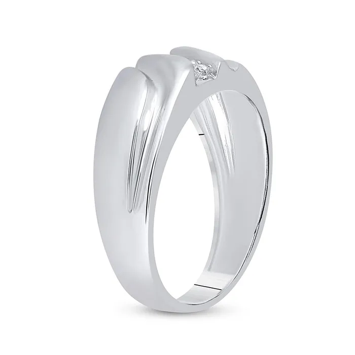 gndatlanta Rings 14k White Gold Round Diamond Wedding Single Row Band Ring 110 Cttw