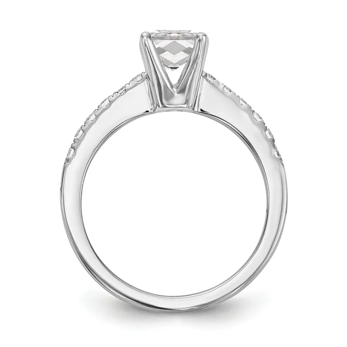 Goldia 020ct CZ Solid Real 14K White Gold Engagement Ring Rings