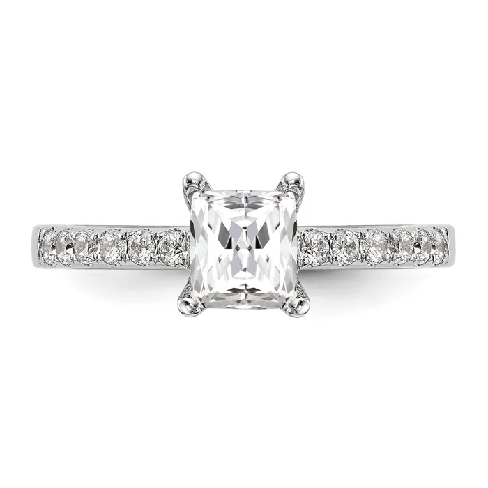 Goldia 020ct CZ Solid Real 14K White Gold Engagement Ring Rings