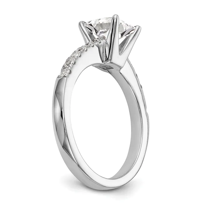 Goldia 020ct CZ Solid Real 14K White Gold Engagement Ring Rings