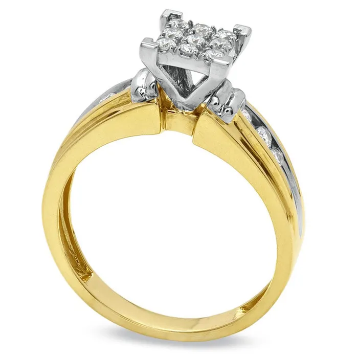 Goldia 025 CT TW Composite Natural Diamond Engagement Ring in Solid 14K TwoTone Gold Rings Goldia 025 CT TW Composite Natural Diamond Engagement Ring in Solid 14K TwoTone Gold Rings