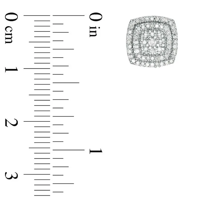 Goldia 038 CT TW Composite Diamond Double Cushion Frame Stud Earrings in 10K Rose Gold Earrings Goldia 038 CT TW Composite Diamond Double Cushion Frame Stud Earrings in 10K Rose Gold Earrings