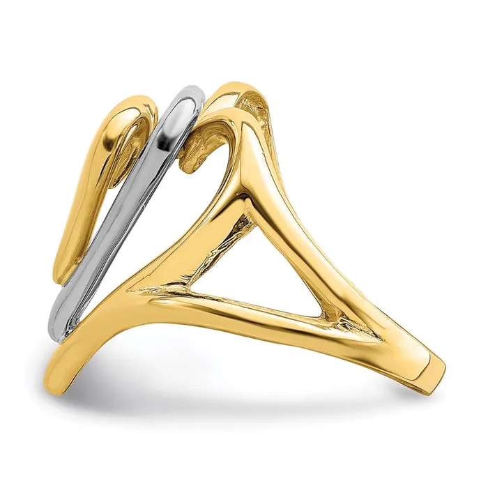Goldia 14K TwoTone Gold Triple Stacked Heart Ring Rings