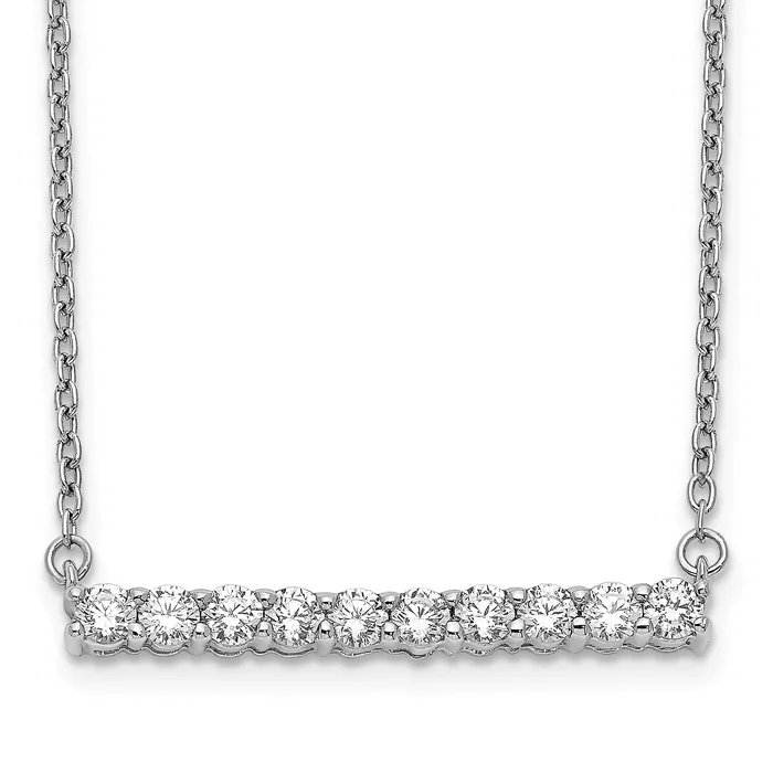 Goldia 14k White Gold 12 Ct Lab Grown Diamond VSSI G 18 inch Bar Necklace Necklaces Goldia 14k White Gold 12 Ct Lab Grown Diamond VSSI G 18 inch Bar Necklace Necklaces