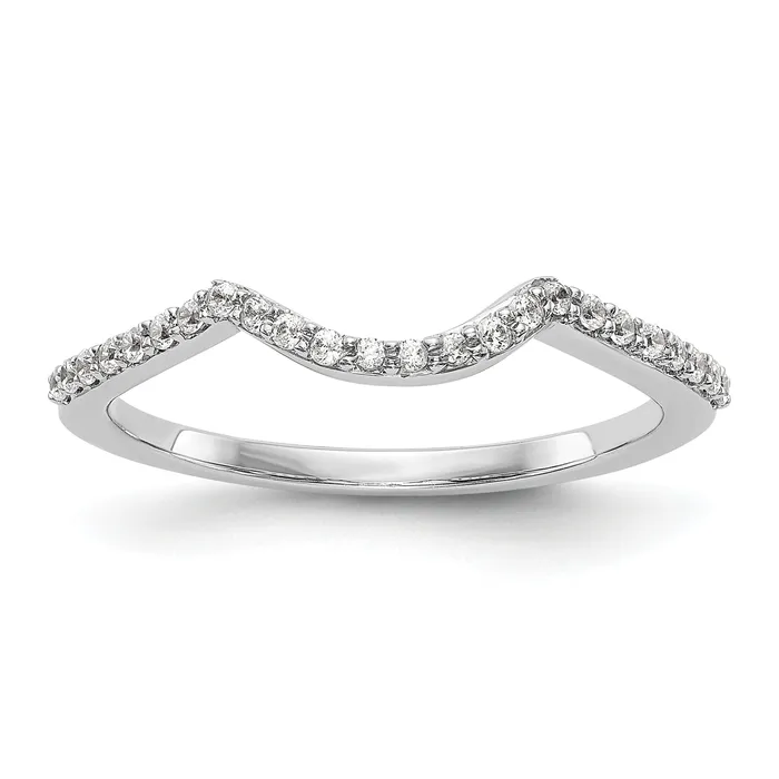 Goldia 14k White Gold Lab Grown VSSI G Diamond Wedding Band Ring Rings