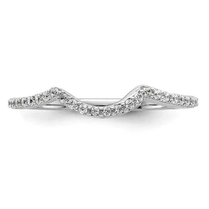 Goldia 14k White Gold Lab Grown VSSI G Diamond Wedding Band Ring Rings