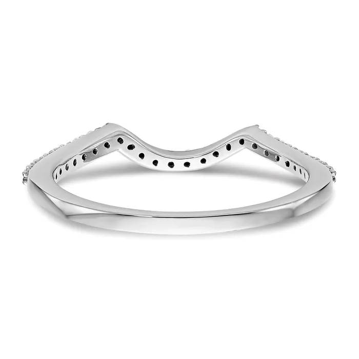 Goldia 14k White Gold Lab Grown VSSI G Diamond Wedding Band Ring Rings