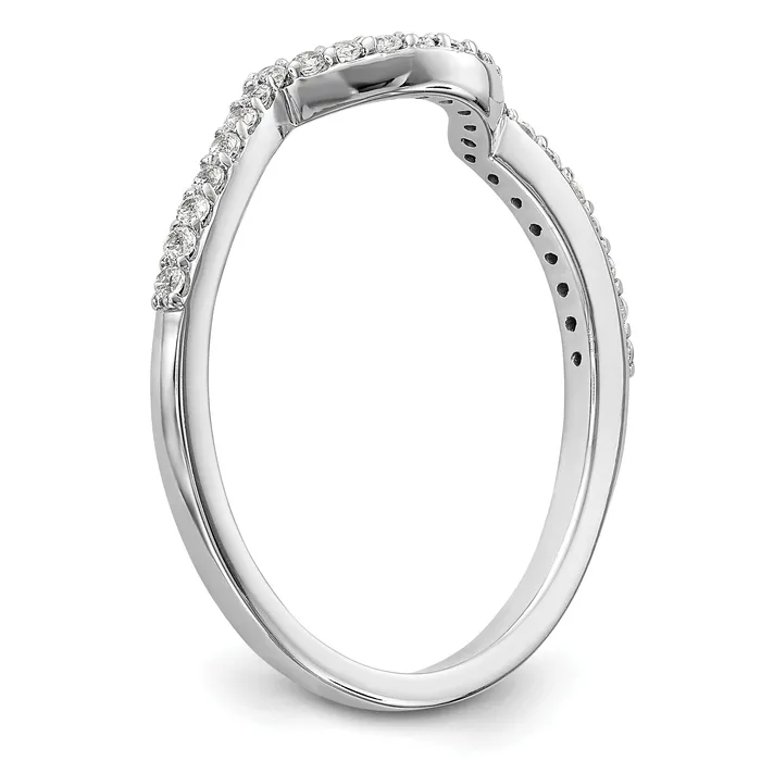 Goldia 14k White Gold Lab Grown VSSI G Diamond Wedding Band Ring Rings