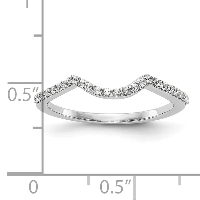 Goldia 14k White Gold Lab Grown VSSI G Diamond Wedding Band Ring Rings