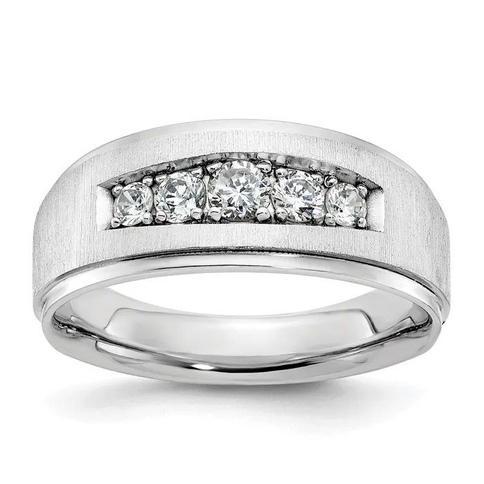 Goldia 14k White Gold Mens Diamond Ring Mounting Rings
