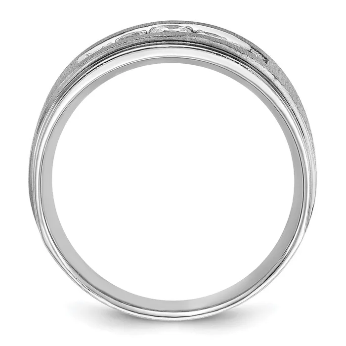 Goldia 14k White Gold Mens Diamond Ring Mounting Rings