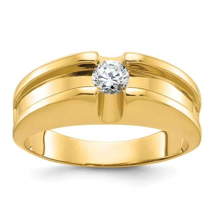 Goldia 14k Yellow Gold Mens Diamond Ring Mounting Rings