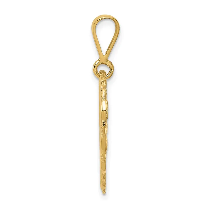 Goldia 14k Yellow Gold Reversible 50th ANNIVERSARY Charm Charm Necklaces