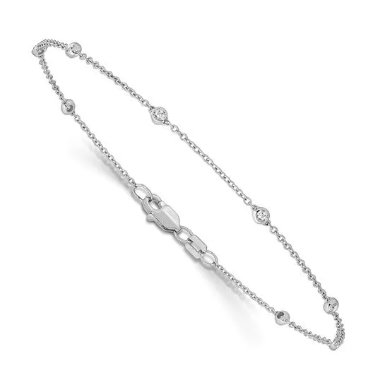 Goldia 14K Yellow White or Rose Gold 14 Ct Lab Grown Diamond VSSI D E F 7 Tennis Stations Anklet PreStyled Sets Goldia 14K Yellow White or Rose Gold 14 Ct Lab Grown Diamond VSSI D E F 7 Tennis Stations Anklet PreStyled Sets