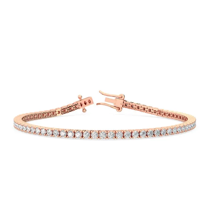 Goldia 30 ct tw Classic FourProng Natural Diamond Tennis Bracelet in 14K Rose Gold Bracelets Goldia 30 ct tw Classic FourProng Natural Diamond Tennis Bracelet in 14K Rose Gold Bracelets