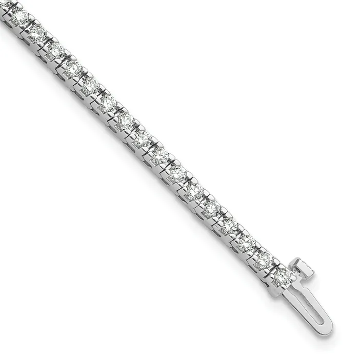 Goldia Bracelets 14k White Gold 2 16 Ct Lab Grown Diamond VSSI G Round Tennis Bracelet Goldia Bracelets 14k White Gold 2 16 Ct Lab Grown Diamond VSSI G Round Tennis Bracelet