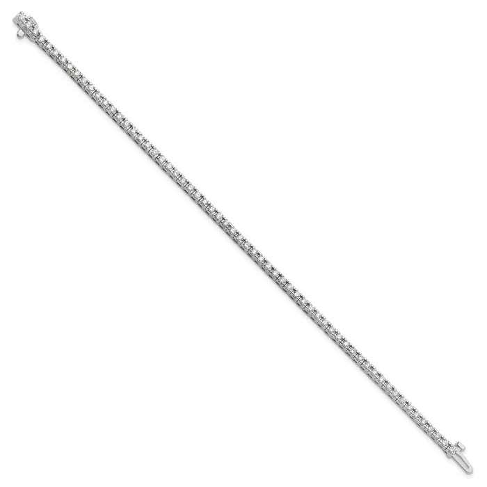 Goldia Bracelets 14k White Gold 2 16 Ct Lab Grown Diamond VSSI G Round Tennis Bracelet
