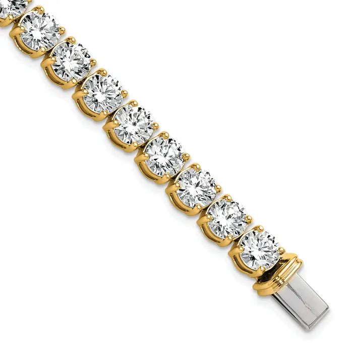 Goldia Bracelets 14k Yellow Gold 25 Ct Lab Grown Diamond VSSI G Tennis Bracelet Goldia Bracelets 14k Yellow Gold 25 Ct Lab Grown Diamond VSSI G Tennis Bracelet