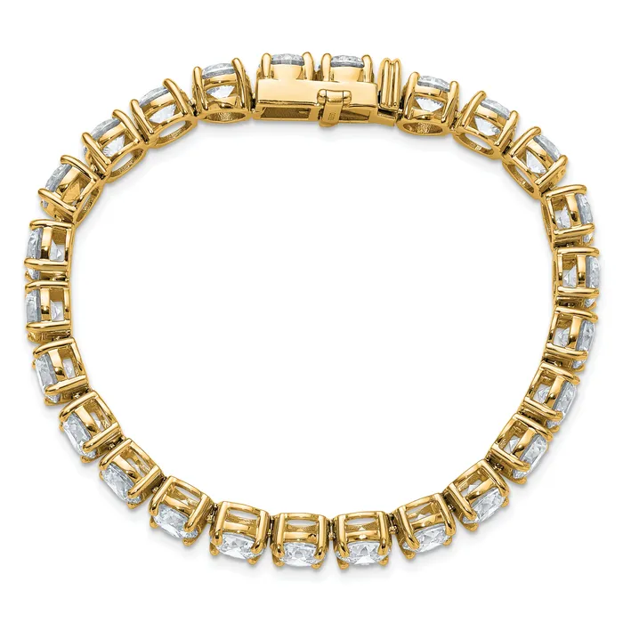 Goldia Bracelets 14k Yellow Gold 25 Ct Lab Grown Diamond VSSI G Tennis Bracelet
