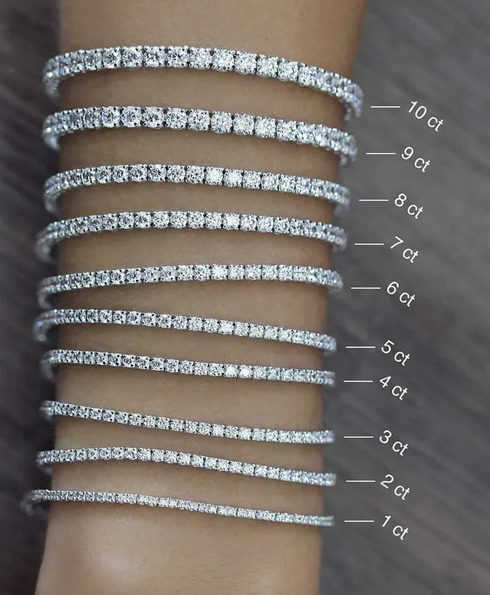 Goldia Bracelets 34 ct tw Classic FourProng Natural Diamond Tennis Bracelet in 10K Rose Gold