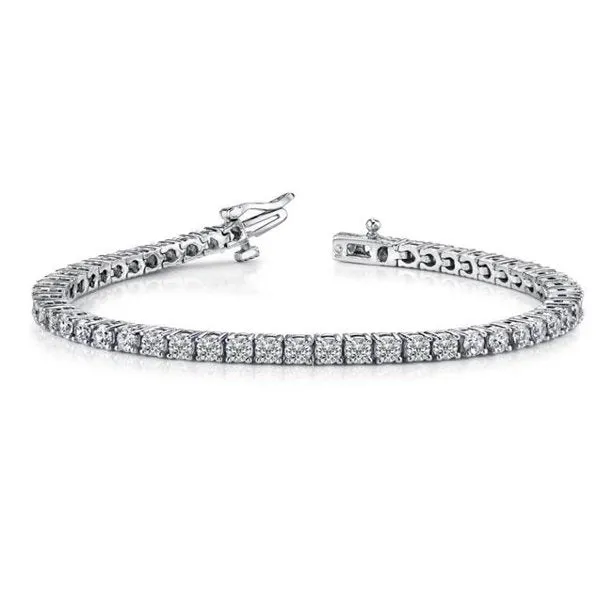 Goldia Bracelets 3 ct tw Natural Diamond Tennis Bracelet in 14K White Gold All Lengths Options Available