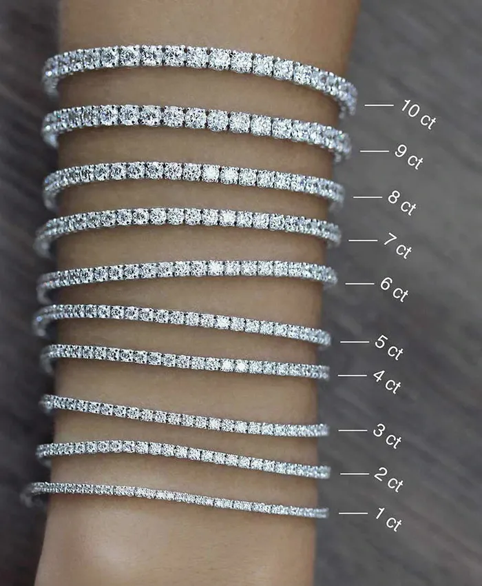 Goldia Bracelets 3 ct tw Natural Diamond Tennis Bracelet in 14K White Gold All Lengths Options Available Goldia Bracelets 3 ct tw Natural Diamond Tennis Bracelet in 14K White Gold All Lengths Options Available