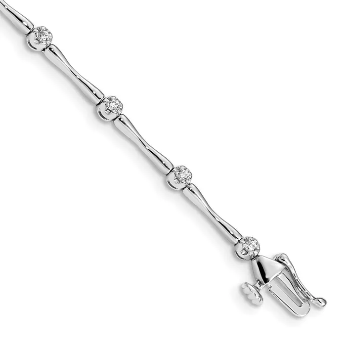 goldiaca 14k White Gold Natural Diamond Bracelet Bracelets