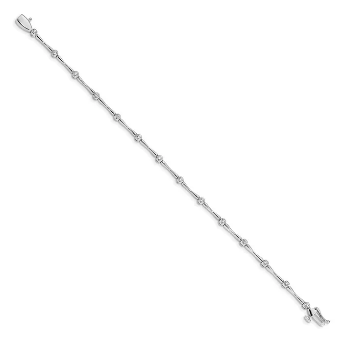 goldiaca 14k White Gold Natural Diamond Bracelet Bracelets