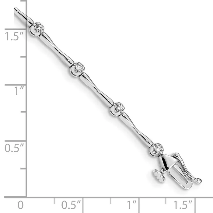 goldiaca 14k White Gold Natural Diamond Bracelet Bracelets