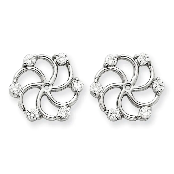 goldiaca Earrings 14k White Gold VS Diamond earring jacket