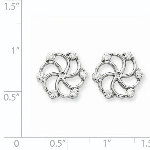 goldiaca Earrings 14k White Gold VS Diamond earring jacket