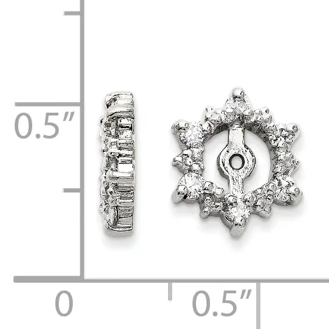 goldiaca Earrings 14k White Gold VS Diamond earring jacket