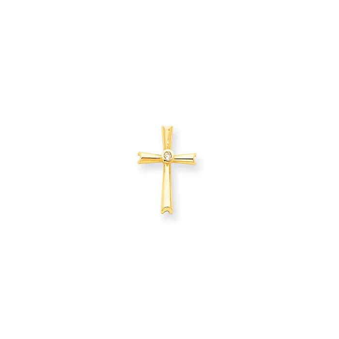 goldiaca Necklaces 14k A Diamond cross pendant