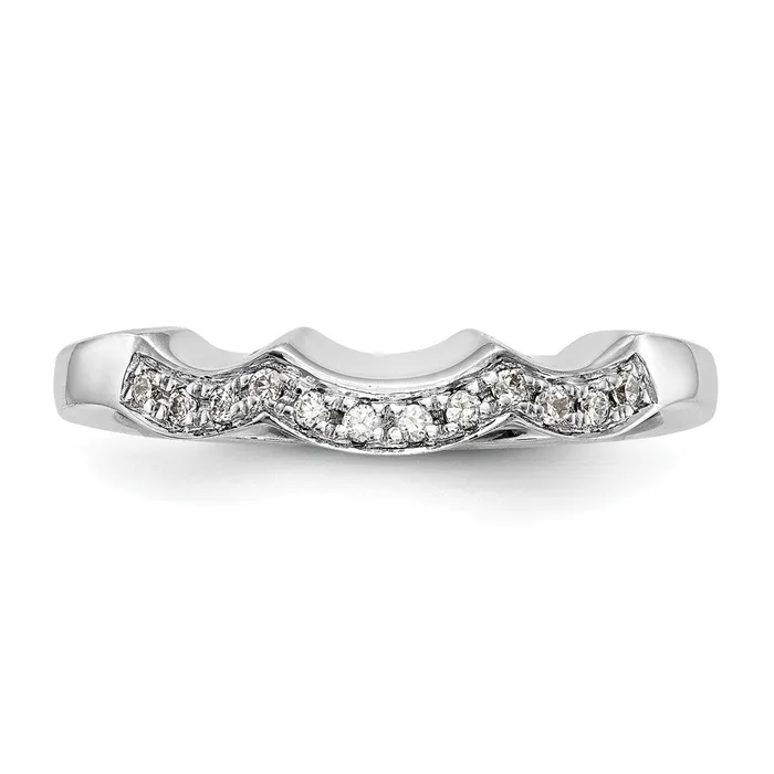 goldiaca Rings 14k White Gold Real Diamond Wedding Band